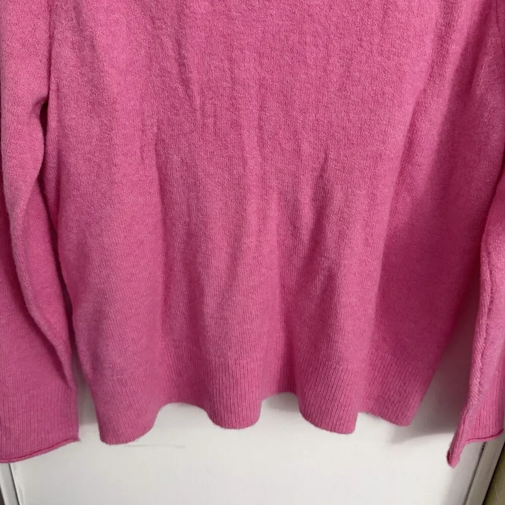 J. Crew Sweater Women Small Pink Supersoft Yarn Wool Alpaca Blend Rollneck BD613